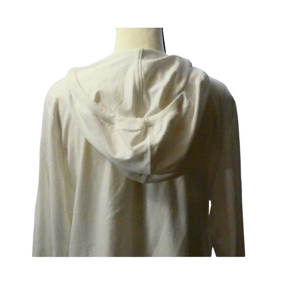 Coral Bay Women's Large Hooded V-Neck Tunic Shirt Shells Lightweight Beachy - Picture 5 of 6